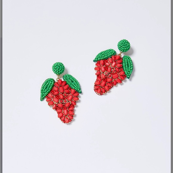 Ann Taylor Jewelry - NWT Ann Taylor Beaded Strawberry Earrings